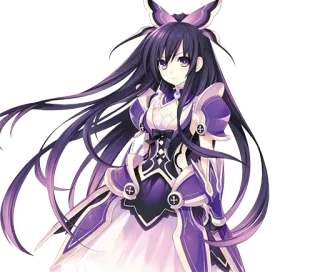 😏 9f100470 Tohka Yatogami Date A Live Anime, Meisje, Paars, Jurk, Geest telegram sticker