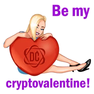 ❤️ e4759246 Be my cryptovalentine! cryptocurrency, valentine's day, love, digital currency, blonde woman, heart telegram sticker