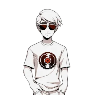 🕶 2c21b9f5 Dave Strider Homestuck Homestuck, webcomic, Dave Strider, pixel art, character, sunglasses telegram sticker