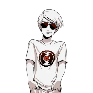 🕶 5c4b44f1 Dirk Strider Homestuck dirk strider, homestuck, character, glasses telegram sticker