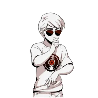 🕶 854319e6 Dave Strider Homestuck character, cartoon, sunglasses, homestuck telegram sticker