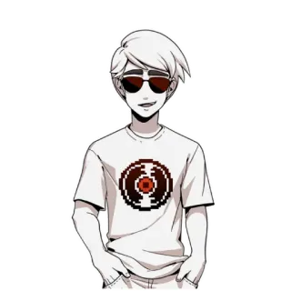 🕶 c8a6dfa0 Dave Strider Homestuck anime, character, headphones, avatar telegram sticker