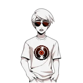 🕶 cdd21570 Dave Strider Homestuck Dave Strider, Homestuck, webcomic, character, pixel art telegram sticker