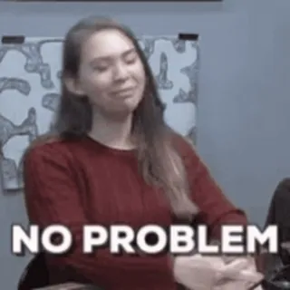 🙂 3b167fe5 NO PROBLEM kein Problem, Text, Frau, Einverständnis telegram sticker