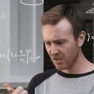 🤔 b3e68340 person, verwirrt, gleichung, mathematik, denken, zweifel telegram sticker