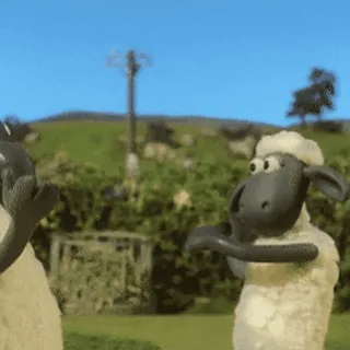 🤝 656a72e1 Shaun the Sheep Schaf, Cartoon, Tiere, Bauernhof, Comedy telegram sticker