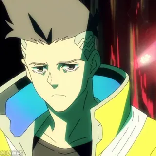 🦾 0b11bddb David Martinez Cyberpunk: Edgerunners @HAWKS 사이버펑크, 애니메이션, 데이비드 마르티네스, 엣지러너, 스티커, 캐릭터 whatsapp sticker