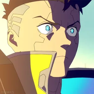 🦾 259aa952 David Martinez Cyberpunk: Edgerunners 사이버펑크, 애니메이션, 데이비드 마르티네스, 엣지러너 whatsapp sticker