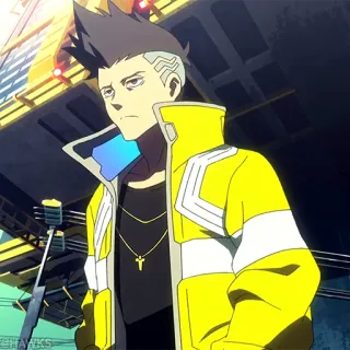 ⚙️ 5ea65a0e David Martinez Cyberpunk: Edgerunners 애니메이션, 사이버펑크, 데이비드 마르티네스, 에지러너, 사이버펑크: 엣지러너, 캐릭터 whatsapp sticker