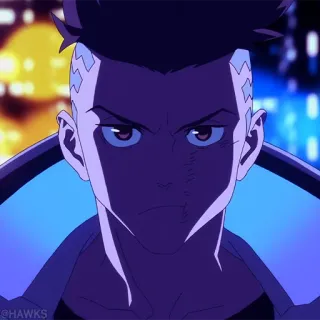 🦾 7554647f David Martinez Cyberpunk: Edgerunners 사이버펑크, 애니메이션, 캐릭터, 데이비드 마르티네스, 엣지러너 whatsapp sticker