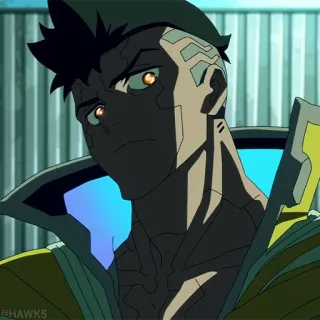 🦾 793ac59d @HAWKS 애니메이션, 사이버펑크, 캐릭터, 에지러너 whatsapp sticker