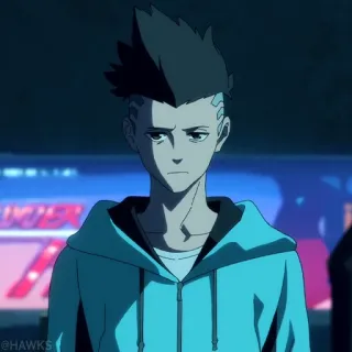 ⚙️ 7a2185d2 애니메이션, 캐릭터, 애니메이션, 사이버펑크 whatsapp sticker