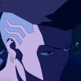 🦾 d57e9b1b 사이버펑크, 애니, 캐릭터, 엣지러너, 사이버펑크 엣지러너 whatsapp sticker