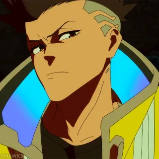 ⚙️ dc0417c7 David Martinez Cyberpunk: Edgerunners 애니메이션, 사이버펑크, 캐릭터, 데이비드 마르티네스, 엣지러너 whatsapp sticker