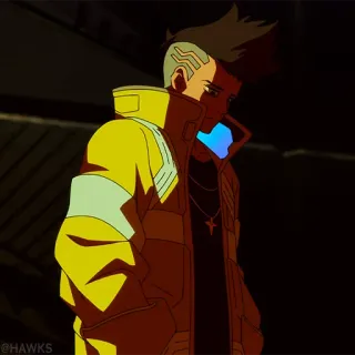 🦾 eaa7865d David Martinez Cyberpunk: Edgerunners 애니메이션, 사이버펑크, 엣지러너, 데이비드 마르티네즈 whatsapp sticker
