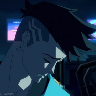 🦾 f5834acc David Martinez Cyberpunk: Edgerunners 사이버펑크, 애니메이션, 데이비드 마르티네스, 엣지러너 whatsapp sticker