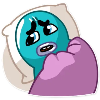 💤 9aa4a372 Kartun, Sedih, Tempat tidur, Mengantuk, Emoji, Lelah whatsapp sticker