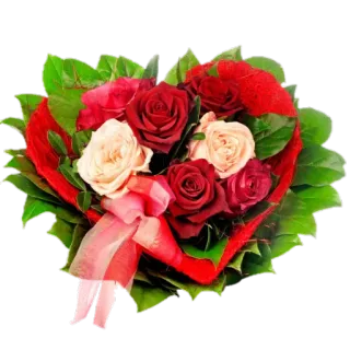 🌹 0997bfbd kwiaty, róże, serce, bukiet, romantyzm, prezent telegram sticker