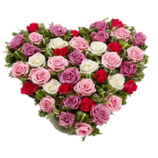 💗 16d5ee28 kwiat, serce, róże, kwiatowy, miłość, prezent, bukiet telegram sticker