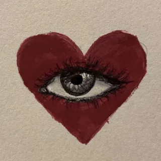 💗 31bc5dd0 하트, 눈, 사랑, 비전, 일러스트, 심볼 telegram sticker