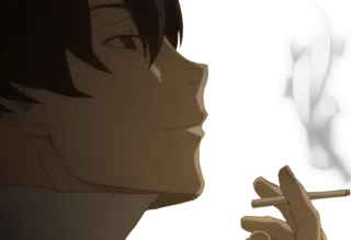 🚬 7b6438f6 喫煙, タバコ, アニメ, 男 telegram sticker