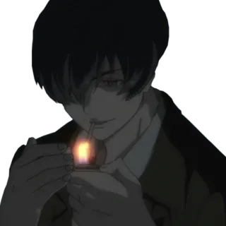 🚬 d09d0d4b 喫煙, タバコ, たばこ, アニメ, 男性, キャラクター telegram sticker