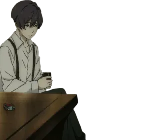 🥃 f9c2ea70 アニメ, キャラクター, 喫煙, タバコ, 煙草, 男の子 telegram sticker