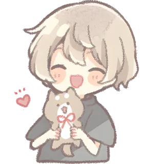 🥰 60ed5387 cartoon, character, anime, dog, pet, cute telegram sticker