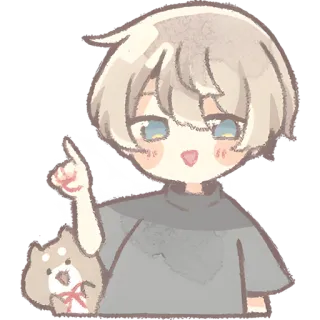 😃 7603980a anime, cute, kawaii, dog, chibi, cartoon telegram sticker