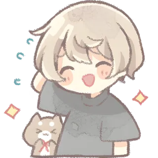 😆 e324c963 cute, dog, anime, sparkle, kawaii, character telegram sticker