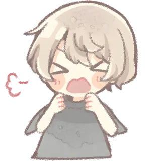 😫 f8ce364e angry, anime, frustrated, chibi, cartoon, character, cute telegram sticker