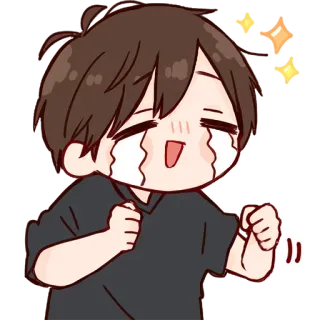 😭 13de7b58 cartoon, crying, happy, anime, emotion, excited, joyful telegram sticker