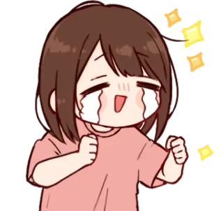 😭 9721fb37 piangere, emotivo, anime, ragazza, brillantini telegram sticker