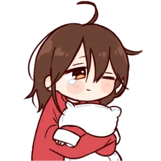 😴 98261d80 chibi, triste, anime, piangendo, cartone animato, carino telegram sticker