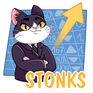 🚀 b8687db3 STONKS Stonks, Meme, Kot, Biznes, Finanse, Inwestycje, Giełda telegram sticker