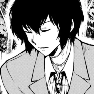🌟 03bcfff7 Osamu Dazai Bungou Stray Dogs Осаму Дадзай, Bungou Stray Dogs, Аниме, Манга, Персонаж, Портрет whatsapp sticker