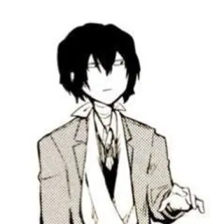 🌟 6653da3c Osamu Dazai Bungou Stray Dogs Аниме, Манга, Осаму Дазай, Bungou Stray Dogs, Персонаж, Литературный, Детектив whatsapp sticker