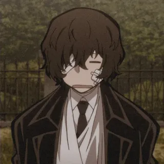 📺 72134832 Osamu Dazai Bungo Stray Dogs Anime, Bungo Stray Dogs, Osamu Dazai, Dazai, Bandagen, Cartoon whatsapp sticker