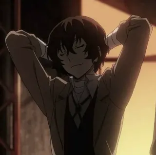 🪙 5868b6cf Dazai Osamu Bungo Stray Dogs อนิเมะ, ตัวละคร, มังงะ, ดาไซ โอซามุ, Bungo Stray Dogs whatsapp sticker