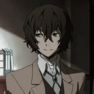 🪙 69c8766f Osamu Dazai Bungo Stray Dogs อนิเมะ, โอซามุ ดาไซ, Bungo Stray Dogs, ภาพเหมือน, ตัวละคร whatsapp sticker