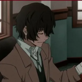 🪙 990ec106 Osamu Dazai Bungou Stray Dogs อนิเมะ, โอซามุ ดาไซ, Bungou Stray Dogs, ตัวละคร, มังงะ whatsapp sticker