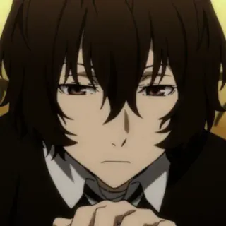 🪙 b069233d Osamu Dazai Bungou Stray Dogs อนิเมะ, ตัวละคร, ผมสีน้ำตาล, ผู้ชาย, ดาไซ โอซามุ, Bungo Stray Dogs, หม่น whatsapp sticker