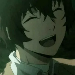 😂 11bb1ba6 动漫, 微笑, 快乐, 棕发 telegram sticker