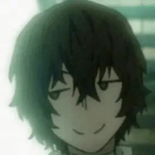 😈 34d1a26c Osamu Dazai Bungou Stray Dogs 动漫, 坏笑, 得意, 太宰, 文豪野犬 telegram sticker