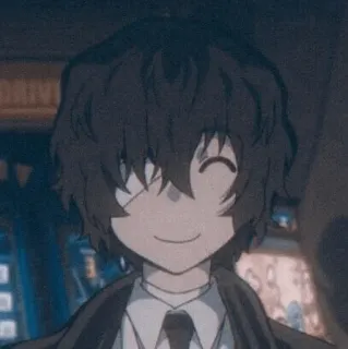 😇 8fa547d1 Osamu Dazai Bungo Stray Dogs 动漫, 漫画, 侦探, 微笑, 文豪野犬, 太宰治 telegram sticker