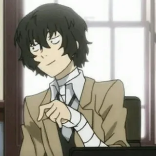 😁 93d126fd Osamu Dazai Bungou Stray Dogs 动漫, 文豪野犬, 太宰, 太宰治 telegram sticker