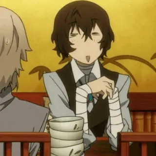 😄 e28fc1b0 Osamu Dazai Bungou Stray Dogs 动漫, 绷带, 太宰, 文豪野犬 telegram sticker