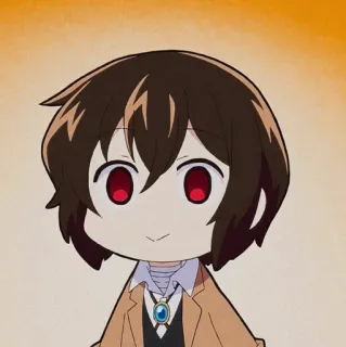🥐 47200b0b Dazai Osamu Bungo Stray Dogs Anime, Mangá, Dazai, Bungo Stray Dogs, Chibi telegram sticker