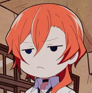 🍷 c408ed63 Chuuya Nakahara Bungou Stray Dogs Anime, Mangá, Personagem, Chibi, Chuuya, Bungou Stray Dogs telegram sticker