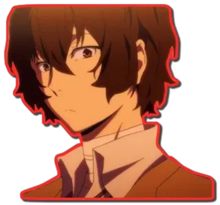 😶 04642522 Osamu Dazai Bungou Stray Dogs Anime, Charakter, Bungou Stray Dogs, Osamu Dazai telegram sticker